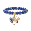 5Pcs 5 Style Natural & Synthetic Mixed Gemstone Stretch Bracelets Set BJEW-JB08747-4