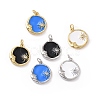 Rack Plating Brass Micro Pave Cubic Zirconia Pendants ZIRC-C042-18-1