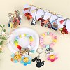 16Pcs 8 Styles Printed Acrylic Pendants OACR-SZ0001-40-6