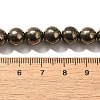 Natural Pyrite Beads Strands G-H059-A01-02-4