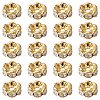 Brass Rhinestone Spacer Beads RB-YW0001-05D-01G-1