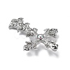 Cross Alloy Rhinestone Brooch Pins JEWB-Z034-06P-01-2