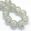 Baking Paint Transparent Crackle Glass Round Bead Strands DGLA-Q018-10mm-41-2