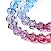 Gradient Color Baking Painted Glass Bead Strands DGLA-A039-T6mm-A017-3