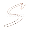 Brass Bar Link Chain Necklaces NJEW-K123-04RG-2