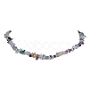 Natural Fluorite Chip Beaded Necklace NJEW-JN04615-11-1