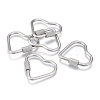 Non-Tarnish 304 Stainless Steel Screw Carabiner Lock Charms ZIRC-F255-060P-1