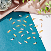 30Pairs 3 Colors Stainless Steel Chain Tabs STAS-AR0001-34-5
