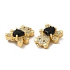 Rack Plating Brass Micro Pave Clear Cubic Zirconia Connector Charms KK-C013-01G-3