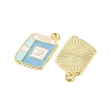 Golden Plated Alloy Enamel Pendants ENAM-Z017-12G-01-2