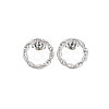Non-Tarnish 304 Stainless Steel Hollow Ring Stud Earrings for Woman EJEW-N097-003P-1