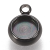 304 Stainless Steel Pendant Cabochon Settings X-STAS-K202-03B-B-1