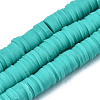 Handmade Polymer Clay Beads Strands CLAY-R089-6mm-031-1