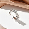 Brass Micro Pave Cubic Zirconia Cuff Open Rings RJEW-C163-10P-1