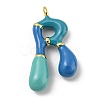 Brass Enamel Pendants KK-E093-03G-R-1