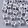 White Opaque Acrylic Beads MACR-R869-02D-1