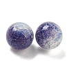 Transparent Spray Painting Crackle Glass Beads GLAA-L046-01A-14-2