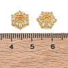 Brass Micro Pave Cubic Zirconia Bead Caps CU-CBA6E4E-03G-3