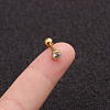 316L Surgical Stainless Steel Micro Pave Clear Cubic Zirconia Flat Round Cartilage Earrings WG9CD6D-29-1