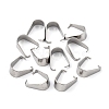Non-Tarnish 304 Stainless Steel Snap on Bails X-STAS-R048-13x9mm-5