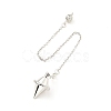 Brass Cable Chain Pointed Dowsing Pendulums HJEW-D004-04P-2