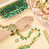 Polyester Lace Ribbon with Plastic Charms Tassel OCOR-WH0078-202A-03-3