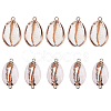 Electroplate Cowrie Shell Links SSHEL-SC0001-01G-1