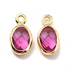 Eco-Friendly Brass with Glass Pendants KK-K268-01C-2
