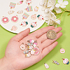 40Pcs 8 Styles Alloy Enamel Pendants ENAM-CJ0001-85-4