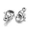 Non-Tarnish 304 Stainless Steel Lobster Claw Clasps X-STAS-F182-01P-D-1