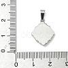 304 Stainless Steel Pave Natural Shell Flower Pendants STAS-C103-12P-3