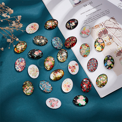 PandaHall Elite Glass Cabochons GLAA-PH0002-20-1