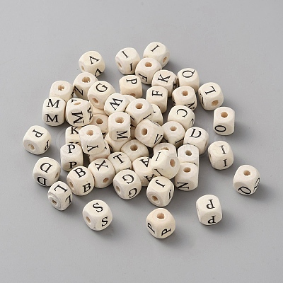 Printed Wooden Beads WOOD-WH0050-050-1