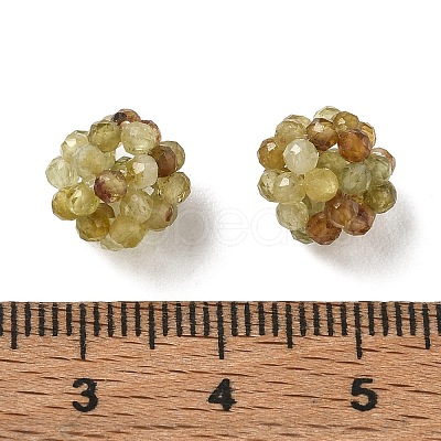 Natural Green Garnet Woven Beads GG-CBA2E9C-F30-02-1