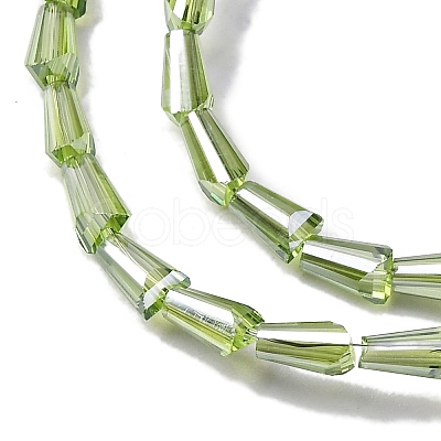 Transparent Electroplate Glass Beads Strands EGLA-H107-02A-PL05-1