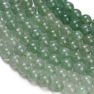Natural Green Strawberry Quartz Beads Strands G-C293-A02-8mm-1