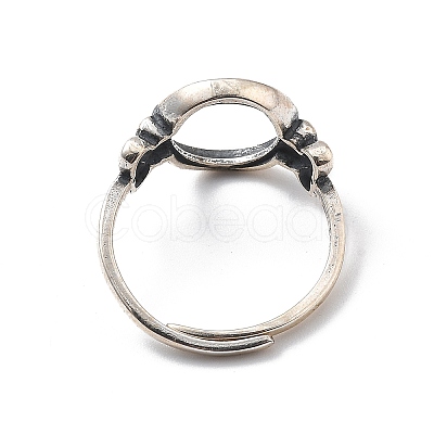Adjustable 925 Sterling Silver Ring Components STER-C011-08AS-1