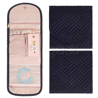 Portable Rectangle Polyester Jewelry Storage Bags ABAG-WH0046-98-1