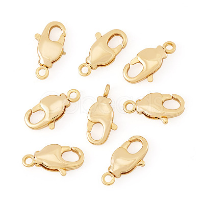 8Pcs Brass Lobster Claw Clasps KK-TA0002-72-1