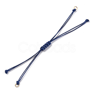 Korean Waxed Polyester Cord Braided Bracelets MAK-T010-03G-1
