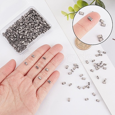 400Pcs 2-Hole Glass Seed Beads SEED-CN0001-08-1