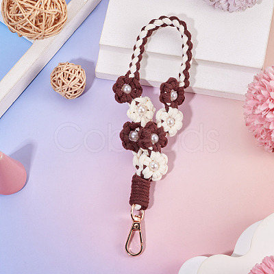 Hand-woven Flower Pendant Decorations KEYC-TAC0009-02KCG-08-1