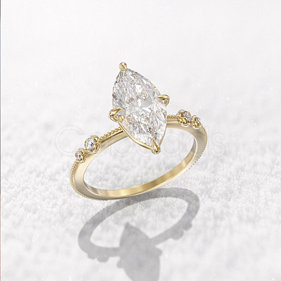 Brass Pave Cubic Zirconia Finger Rings FS-WG1A7FF-08-1