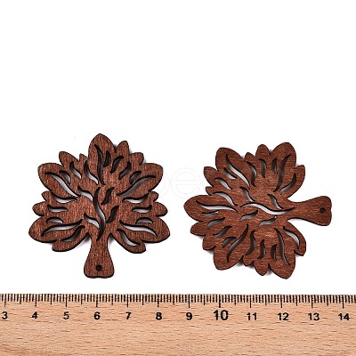 Natural Poplar Wood Pendants WOOD-N016-27B-1