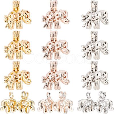 SUPERFINDINGS 12Pcs 3 Colors Rack Plating Alloy Locket Pendants FIND-FH0004-77-1