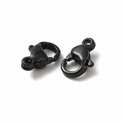 Spray Painted 304 Stainless Steel Lobster Claw Clasps STAS-R120-01B-02-1