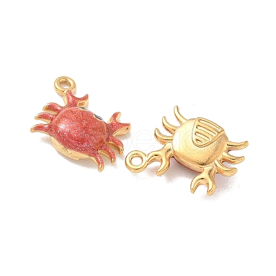 304 Stainless Steel Enamel & Glitter Powder Pendants STAS-Q119-03G-04-1