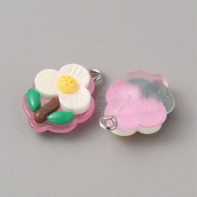 Translucent Resin Pendants RESI-TAC0019-08H-1