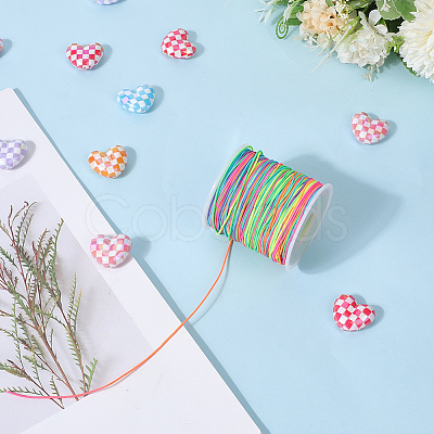 Segment Dyed Round Polyester Elastic Cord OCOR-WH20018-35C-1
