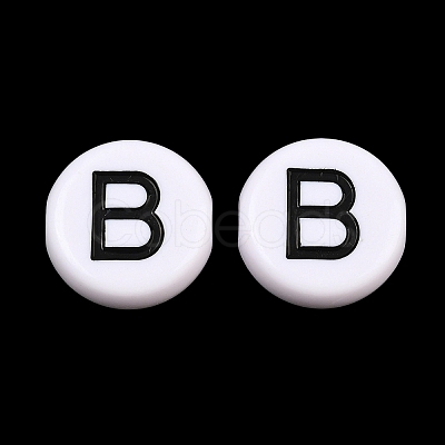 Opaque White Acrylic European Beads AC-CBA3BDD-01B-1